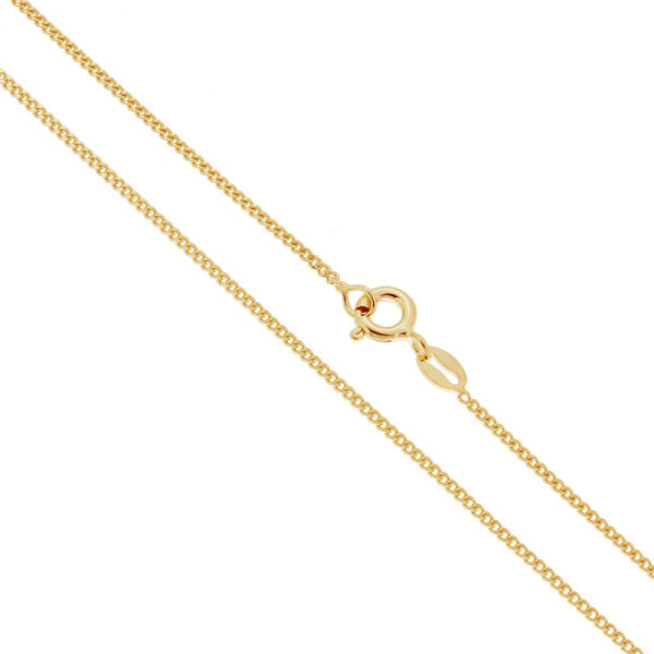 Catena Grumetta Diamantata 040 sezione mm 1.4 lunghezza cm 40 in ARGENTO 925 Galvanica Oro