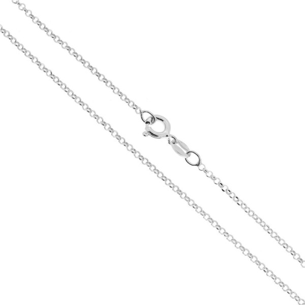Catena Rolo Diamantata 025 sezione mm 1.7 lunghezza cm 45 in ARGENTO 925 Galvanica Rodio