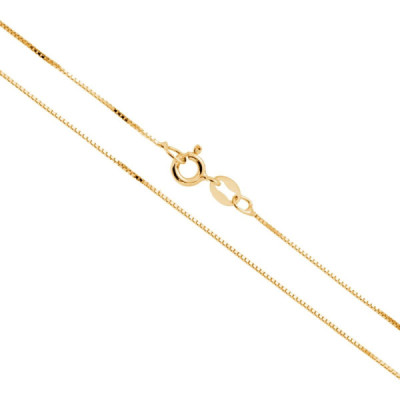 Catena Veneziana Diamantata 012 sezione mm 0.7 lunghezza cm 40 in ARGENTO 925 Galvanica Oro
