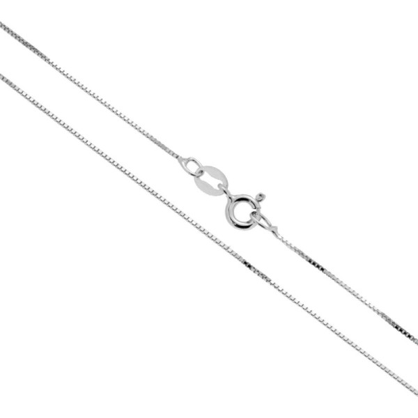 Catena Veneziana Diamantata 012 sezione mm 0.7 lunghezza cm 40 in ARGENTO 925 Galvanica Rodio