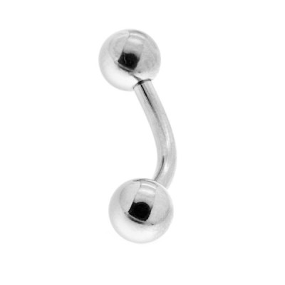 Body Pearcing Banana mm 19 con Palline mm 5 in ACCIAIO Chirurgico