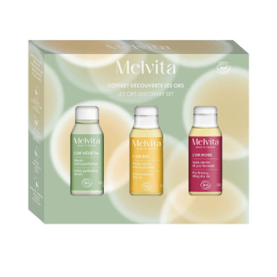 Melvita L'Or Bio Melvita Set Cosmetico Oli E Sieri Idratanti E Rigeneranti Idratazione E Nutrimento Profondo 3 pz