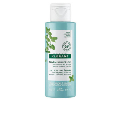 Klorane A La Menta Acuática Polvere Purificante Viso 3 In 1 Detox Naturale 50 g