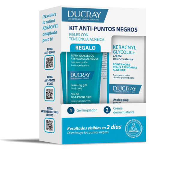 Ducray Keracnyl Set Cosmetico Per Pelle Antiacne Liscia E Opaca 2 pz