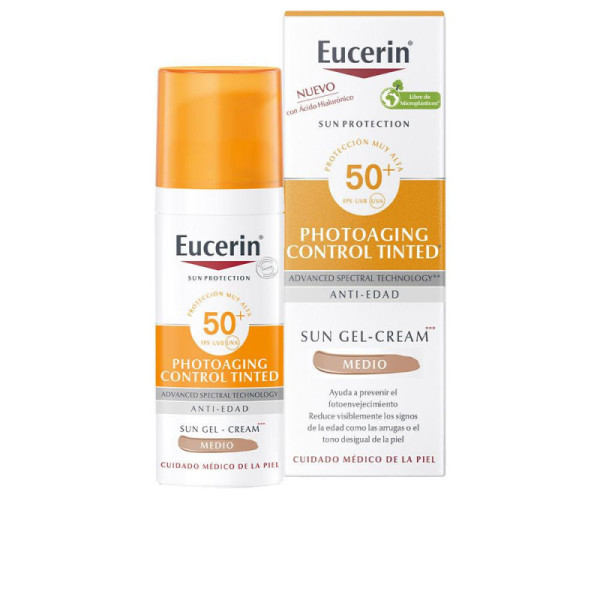 Eucerin Photoaging Control Crema Gel Solare Tinteata Difesa Totale 50 ml