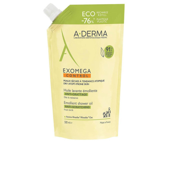 A-Derma Exomega Olio Detergente Eco Refill Per Pelli Secche Sensibili Sollievo Istantaneo 500 ml