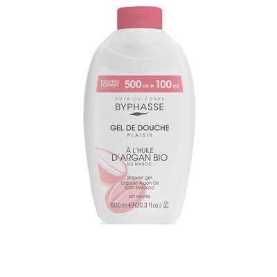 Byphasse Plaisir Gel Doccia Con Olio Di Argan Biologico Idratazione Naturale 600 ml