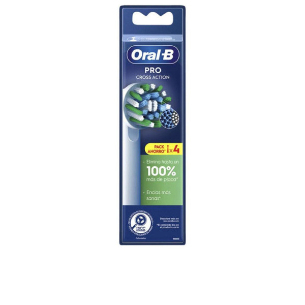 Oral-B Cross Action Testine Per Spazzolino Rimozione Placca Efficace 4 u