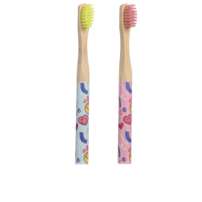 Take Care Smiley Word Spazzolino In Bambù Sorriso Verde E Naturale 2 pz