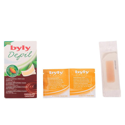 Byly Depil Strisce Depilatorie Viso Al Cioccolato Depilazione Efficace Naturale 12 u