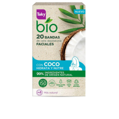 Taky Bio Coco Cerotti Depilatori Facciali Pelle Morbida E Nutrita 20 uds