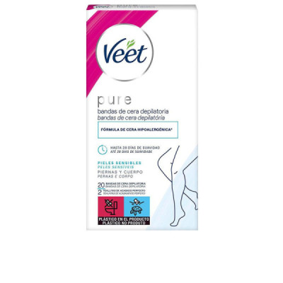 Veet Strisce Di Cera Ceretta Ipoallergenico Per Pelli Sensibili 20 u
