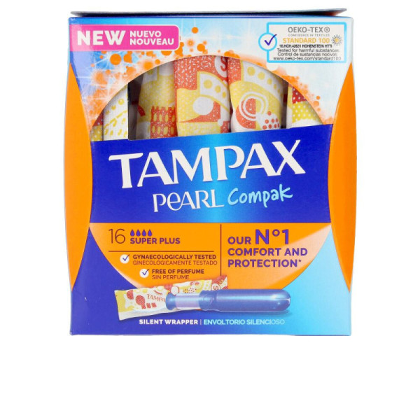 Tampax Pearl Compak Tampone Super Plus Comfort Totale E Sicurezza 16 u