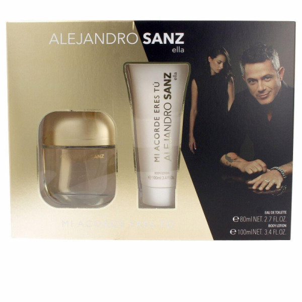 Alejandro Sanz Mi Acorde Woman Set Profumo Eau De Toilette Gourmand Floreale Fruttato 2 pz