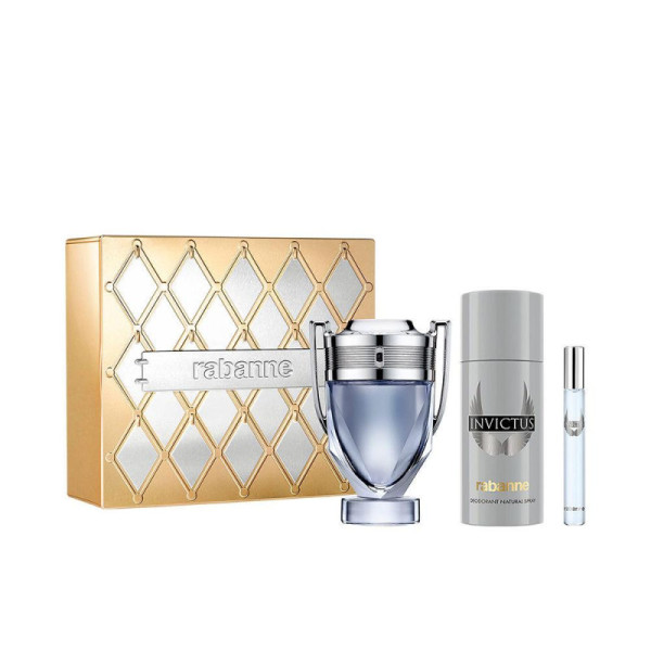 Rabanne Invictus Profumo Eau De Toilette Uomo Fascino Greco Moderno 3 pz