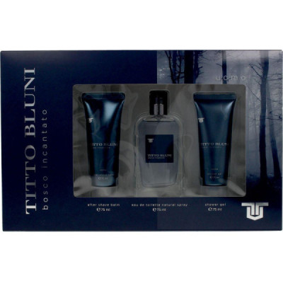 Titto Bluni Bosco Incantato Profumo Eau De Toilette Balsamo Dopobarba Gel Doccia Aroma Unico Avvolgente 3 pz