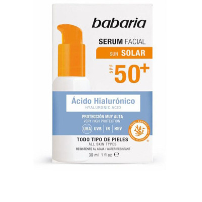 Babaria Solar Siero Viso Acido Ialuronico SPF50+ Protezione Solare E Idratazione 30 ml