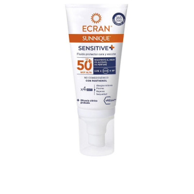 Ecran Sunnique Sensitive Fluido Protettivo Viso SPF 50 Plus Protezione Solare Avanzata 50 ml