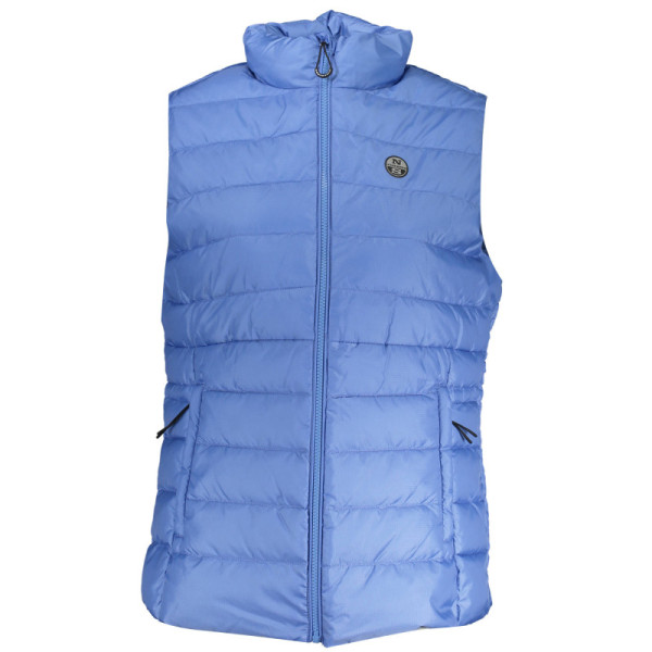 North Sails Smanicato Donna Azzurro - 2 Tasche Coulisse in Vita Zip e Logo - Fibre Riciclate Sostenibili Stile Nautico Elegante