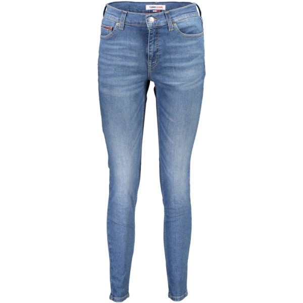 Tommy Hilfiger Jeans Donna Azzurro Nora Mid Rise Skinny | Effetto Slavato, 5 Tasche, Bottone, Zip e Logo Elegante
