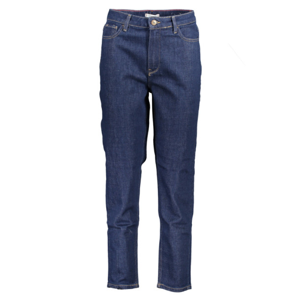 TOMMY HILFIGER Jeans Donna Blu | Tapered Fit Gramercy, 5 Tasche, Bottone, Zip, Logo, in Denim con 20% Cotone Riciclato