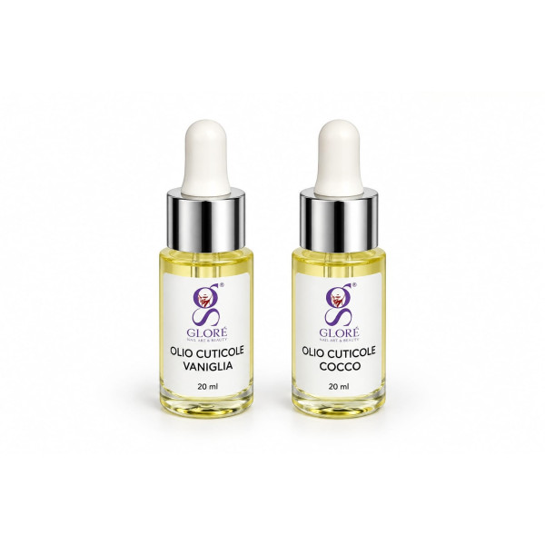GLORÉ Olio Cuticole Vaniglia Idratante e Nutriente con Formula Leggera per Manicure Professionale 20 ml