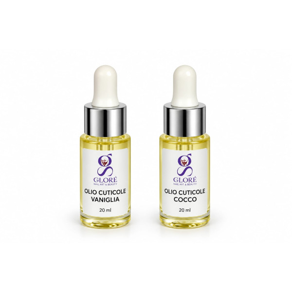 GLORÉ Olio Cuticole Cocco Idratante e Nutriente con Formula Leggera per Manicure Professionale 20 ml