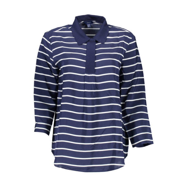 GANT POLO MANICHE 3/4 DONNA BLU