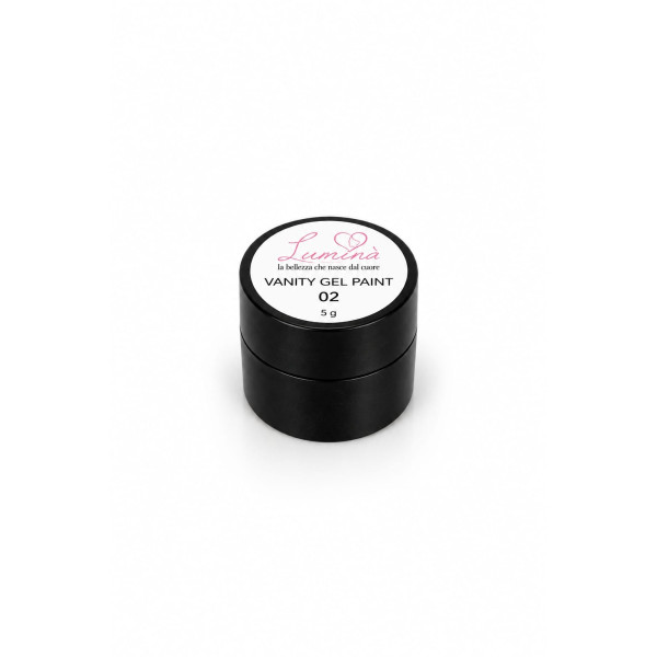 Lumina Vanity Gel Paint 02 Bianco Professionale per Nail Art, Stamping, One Stroke e Decorazioni Unghie 5 g