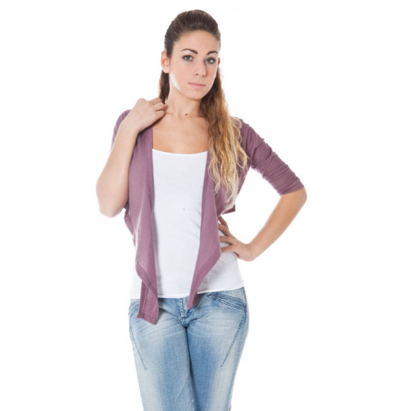 Coprispalle Donna Phard Rosa Maniche Lunghe con Logo - Capo Elegante e Leggero per Look Femminili e Stratificazioni di Tendenza