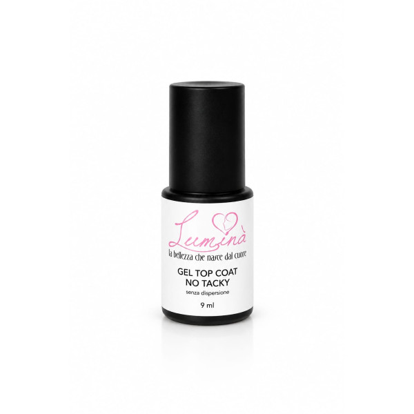 Lumina Gel Top Coat No Tacky Finish UV Extra Lucido Senza Dispersione per Semipermanente e Nail Art 9 ml